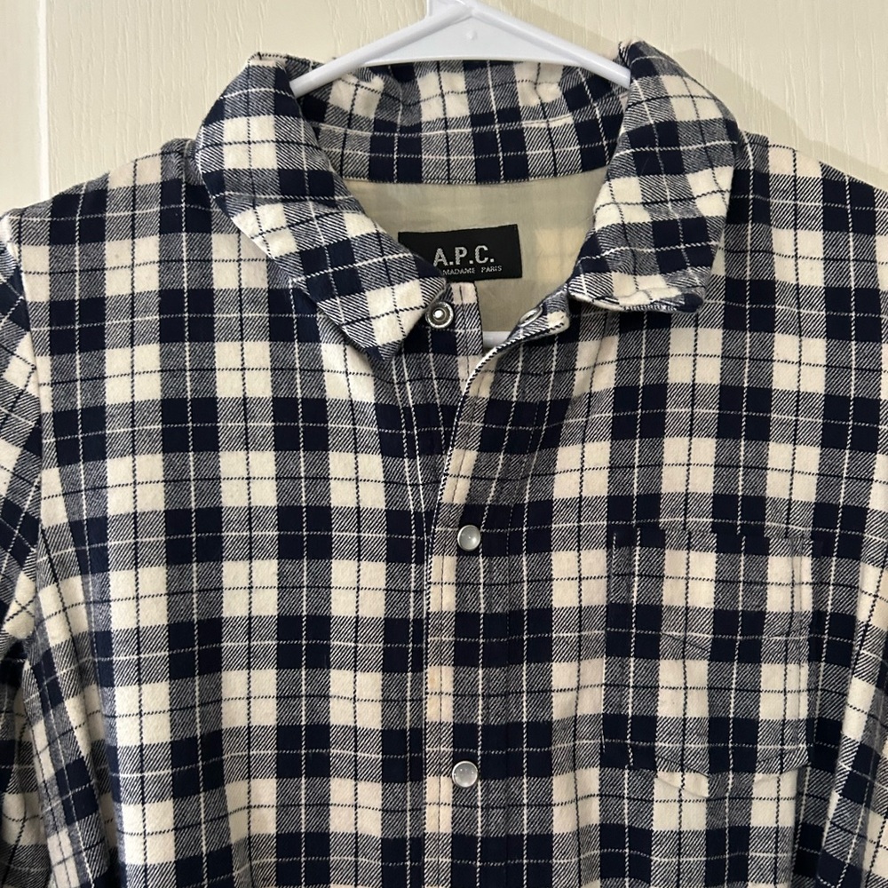 🎉 Host Pick 🎉 APC Navy Plaid Dress - Picture 2 of 10